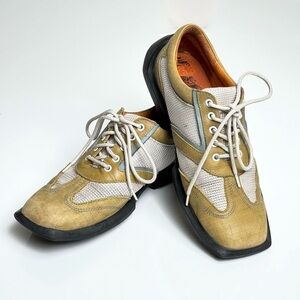 John Fluevog Future Angel Mesh Olive and Gray Men's Shoes M9